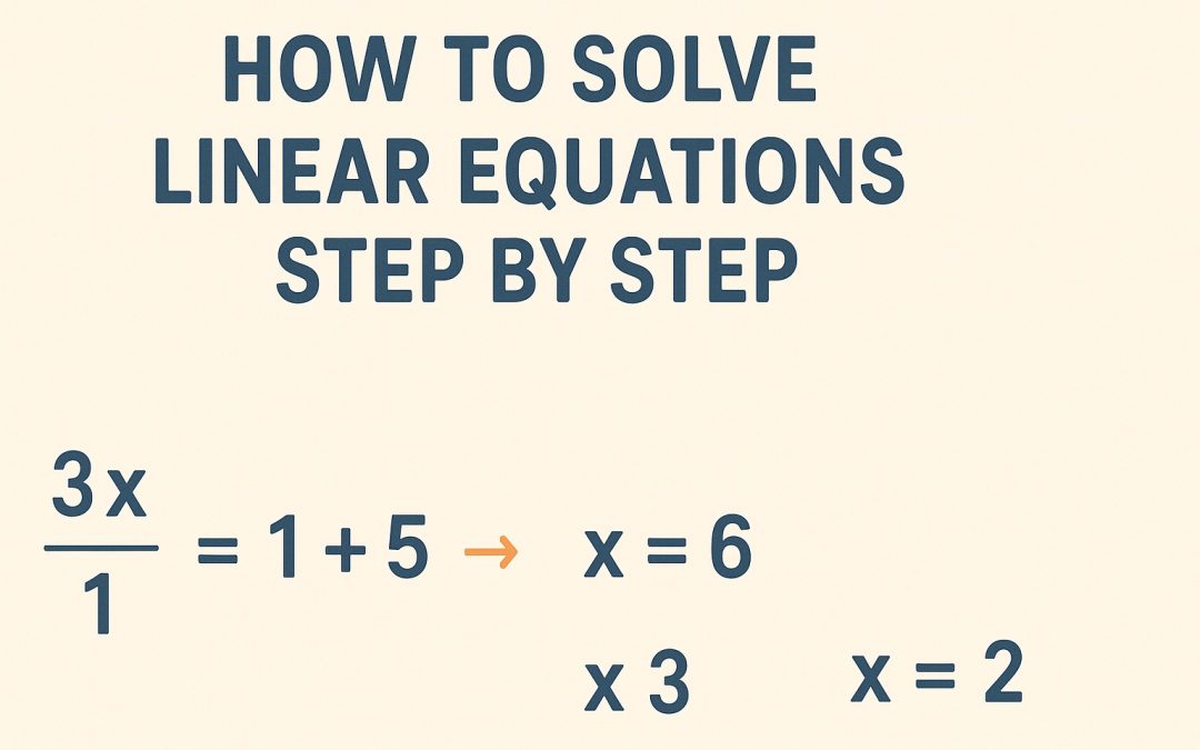 How to Solve Linear Equations Step by Step