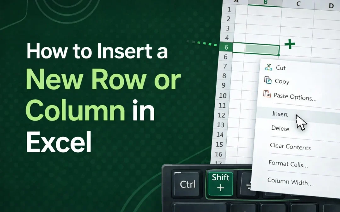 How to Insert a New Row or Column in Excel