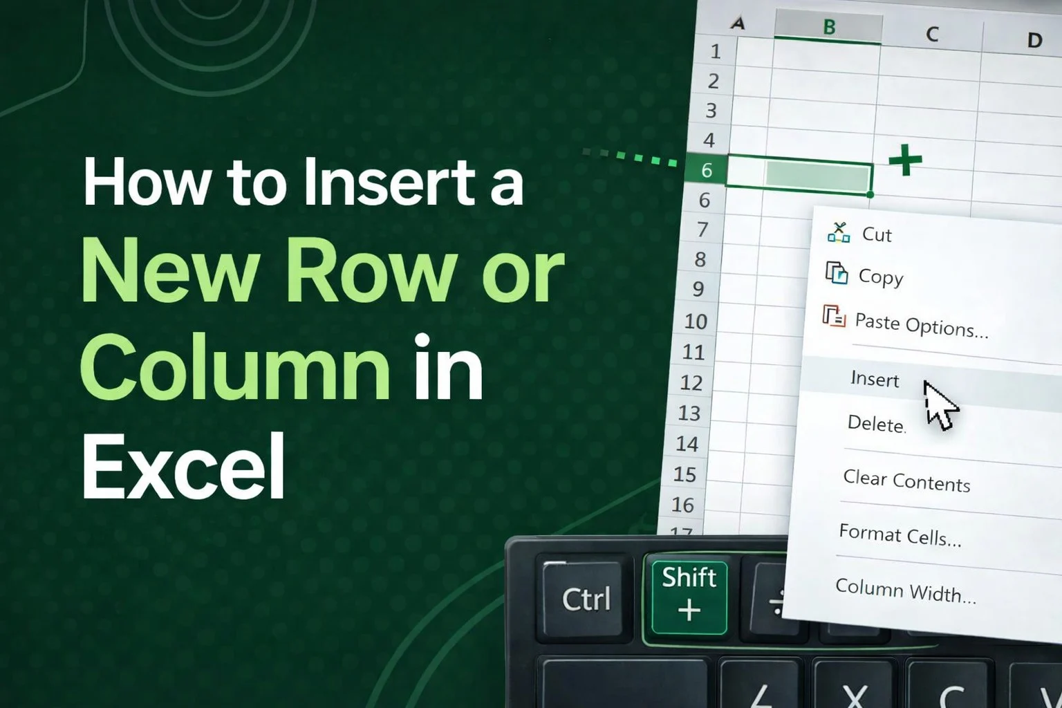 How to Insert a New Row or Column in Excel