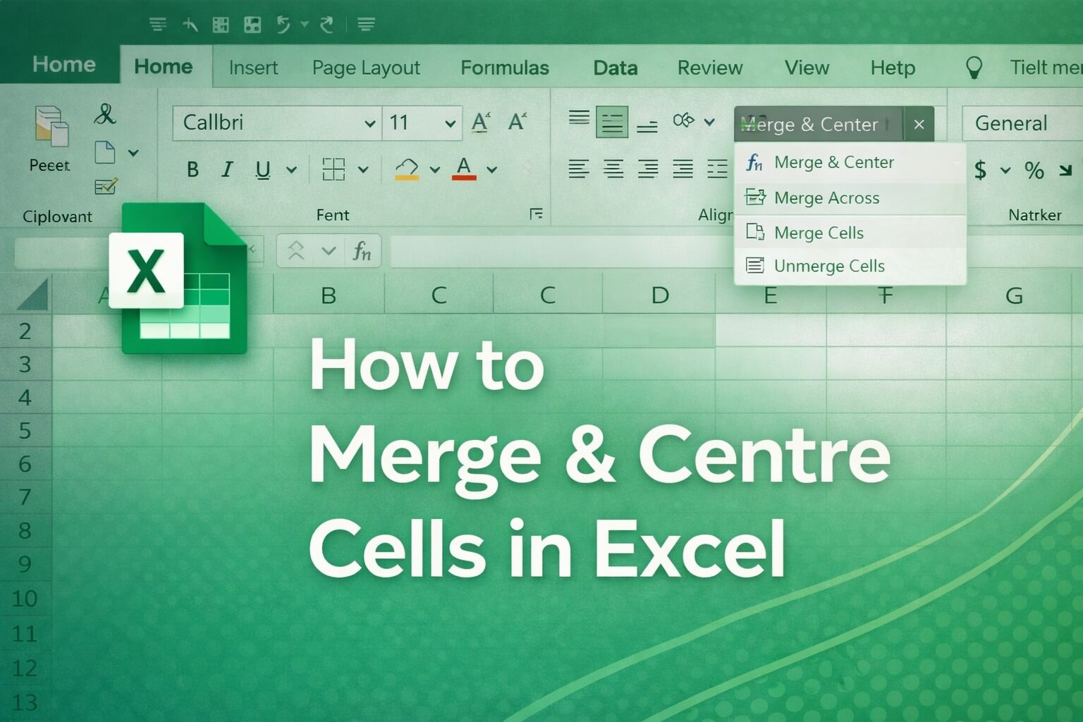 merge & center in excel How to Merge & Centre Cells in Excel