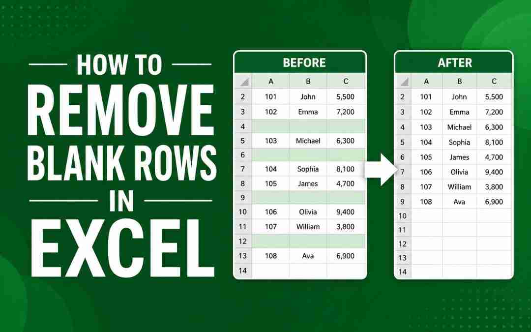 How to Remove Blank Rows in Excel